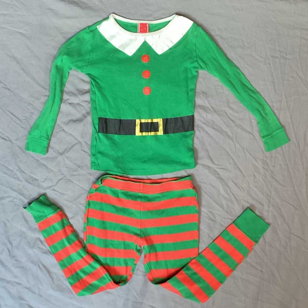 Christmas pajamas Green and Red Elf Pajama Set